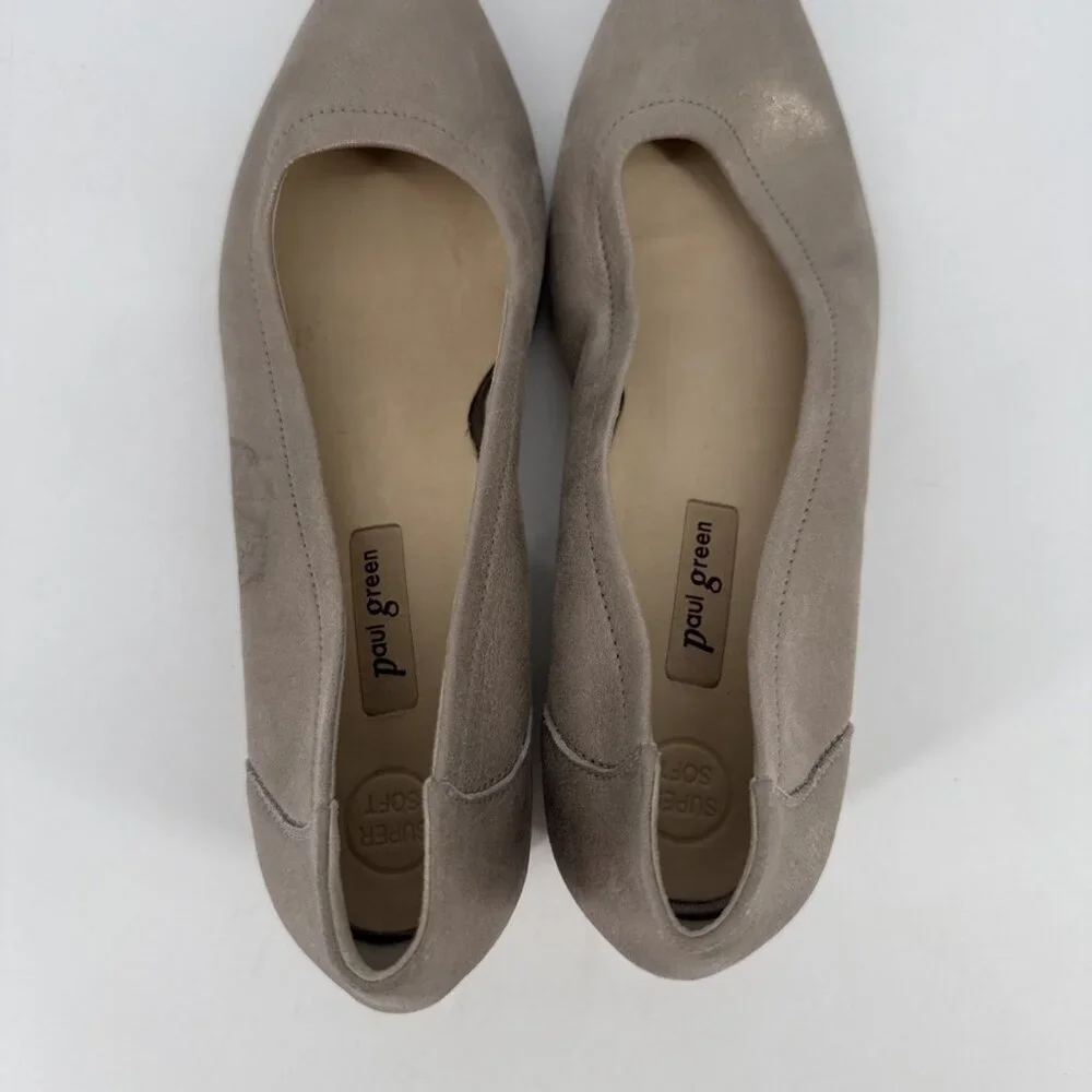 Paul Green Yvette Pump Neutral Pointy Toe Heels Womens US 6 EU 3.5 Cashmere Flaw